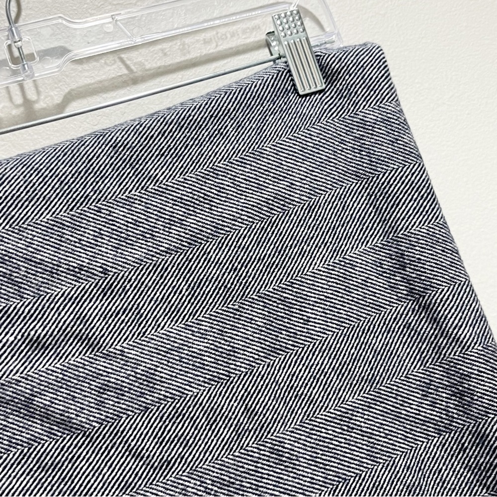 ALASHAN Blue Herringbone Navy Blue Fringed Blanket 54” X 62” - Picture 5 of 8